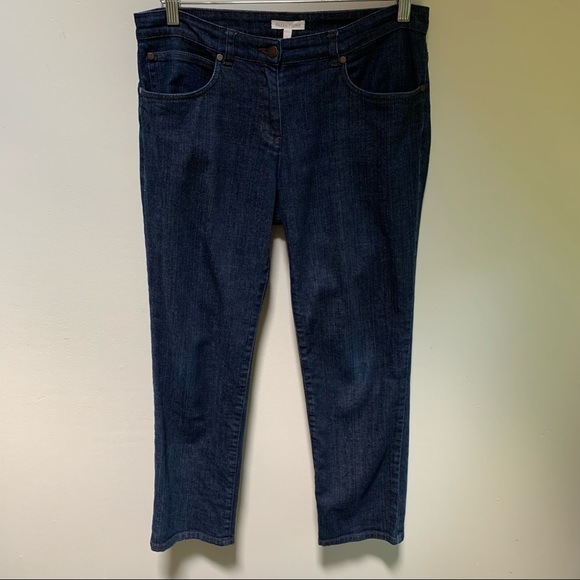 Eileen Fisher ~Organic Cotton Ankle Boyfriend  with Rivets Jeans - Picture 8 of 8